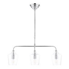 Laura Ashley Ockley 3 Light Bar Pendant Polished Chrome