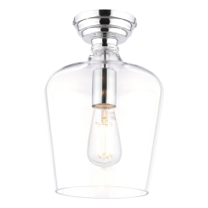 Laura Ashley Ockley Semi Flush Polished Chrome Glass Pendant