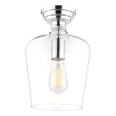 Laura Ashley Ockley Semi Flush Polished Chrome Glass Pendant