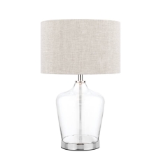 Laura Ashley Ockley Touch Table Lamp Polished Chrome & Glass