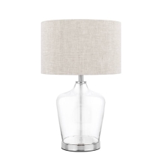 Laura Ashley Ockley Touch Table Lamp Polished Chrome & Glass