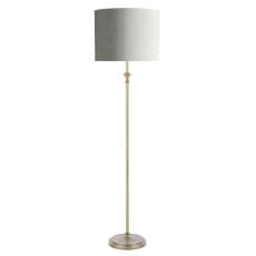 Laura Ashley Highgrove Floor Lamp Matt Antique Brass with Shade