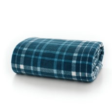 Snuggle Touch Tartan Throw 140X180 Petrol