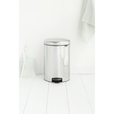 Brabantia Newicon Pedal Bin 20L Plastic Bucket Brilliant Steel