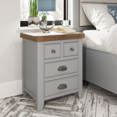 Harleston Grey Extra Large Bedside Cabinet