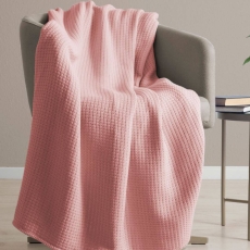 Belledorm Waffle Throw 150 X 200cm Coral