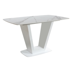 Ariel Compact Dining Table 135cm White