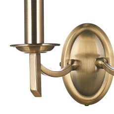 Ambassador Double Wall Bracket Antique Brass