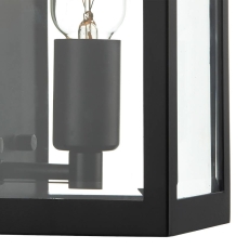 Era Outdoor Wall Light Black Glass IP44