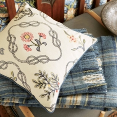 Morris & Co Strawberry Thief Cushion Indigo
