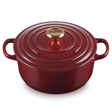 Le Creuset Cast Iron Round Casserole Dish Garnet