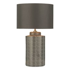 Igor Table Lamp Grey Shagreen with Faux Silk Shade