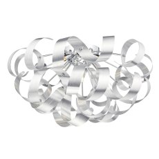 Rawley 5 Light Flush Brushed Aluminium