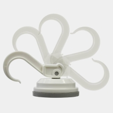 Zeal Suction Base Hooks White Medium