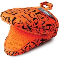 Zeal Hot Grab Hot Orange Print Fabric/Silicone