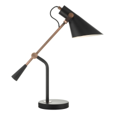 Dar Jack Task Table Lamp Black and Antique Copper