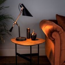 Dar Jack Task Table Lamp Black and Antique Copper