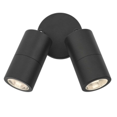 Dar Ortega 2lt Wall Light Black