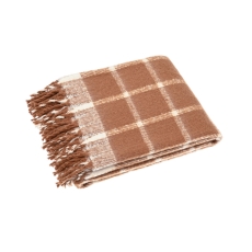 Walton & Co Faux Mohair Chequered Throw Spice