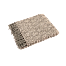 Walton & Co Recycled Cotton Leaf Throw Natural