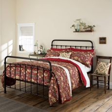 Morris & Co Strawberry Thief Standard PillowCase Pair Crimson