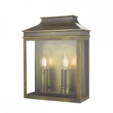 Dar Vapour 2lt Wall Light Brass