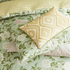 Sanderson Options Peony Cushion 50X30cm Light Green
