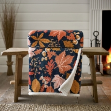 Deyongs Autumn Leaves Sherpa Throw 140cm x 180cm