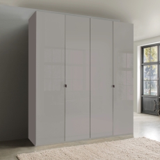 Tannington Glass 4 Door Wardrobe Pebble Grey