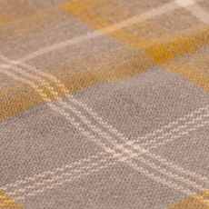 Etna Tweed Check Fabric Natural Ochre