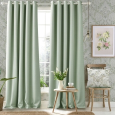 Laura Ashley Stephanie Readymade Curtains Sage