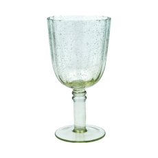 Gisela Graham Green Bubble Fluted Wine Goblet