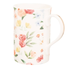 Flared Rim Pattern Mug Floral