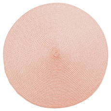 Walton & Co Circular Ribbed Placemat Pink Quartz