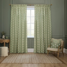 Sessile Pencil Headed Curtains Lined Sage