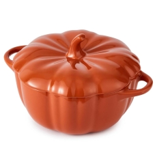 Wade Large Pumpkin Casserole Dish Orange