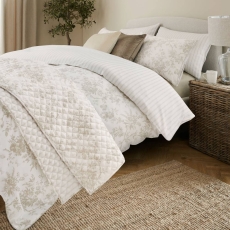 Laura Ashley Walled Garden Quilted Bedspread 235X235cm Dove Grey