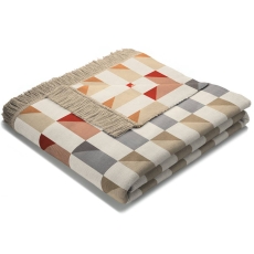 Cotton Rich Throw 140X180 Colton Bricks Burnt Orange