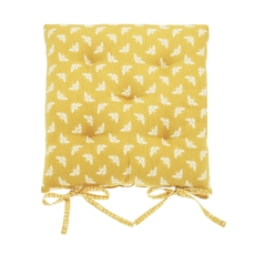 Walton & Co Bee Seat Pad With Ties Ochre
