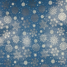 Snowflakes Blue PVC Tablecloth Fabric