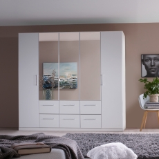 Ellington 5 Door (3 Mirror) 6 Drawer Wardrobe (W226cm) Alpine White