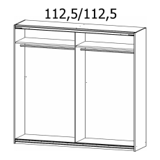 Atlanta 2 Door Sliding Wardrobe (W226cm) Alpine White