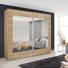 Atlanta 2 Door Sliding Wardrobe (W181cm) Sonoma Oak
