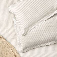 The Linen Yard Hebden/Barton Pillowcase Pair Natural