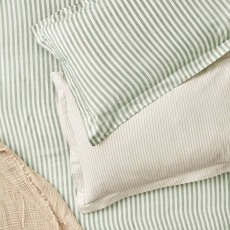 The Linen Yard Hebden/Barton Pillowcase Pair Forest