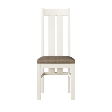 Milton Twin Slatted Dining Chair Fabric Seat