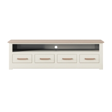 Milton Open Shelf TV Unit 4 Drawer