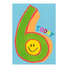 Age 6 Boy - Greeting Card