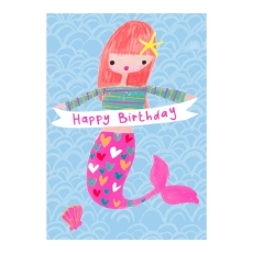 Happy birthday Mermaid - Greeting Card