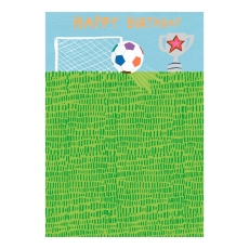 Football With Trophy - Birthday Card